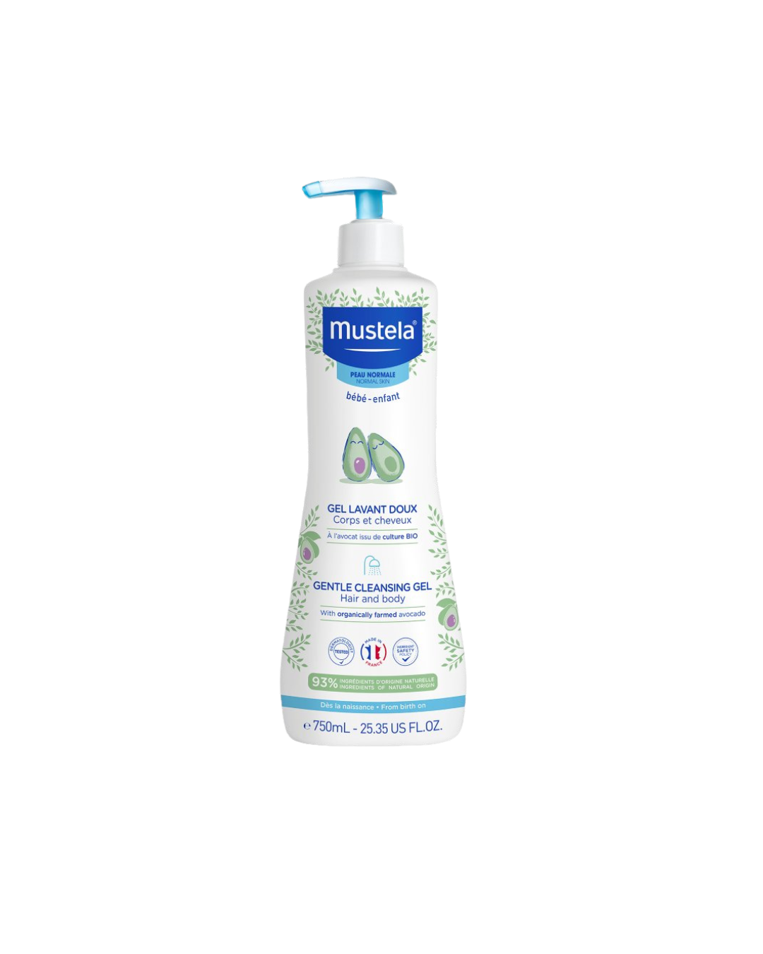 Untitled design MUSTELA Gentle 2 in 1 Cleansing gel with Avocado 750ML - Image 1